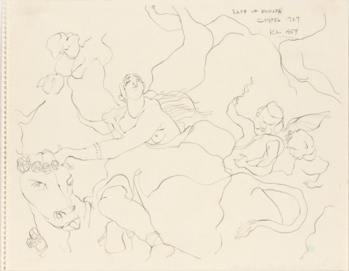 STUDY OF THE 'RAPE OF EUROPA,' AFTER NOEL-NICHOLAS COYPEL