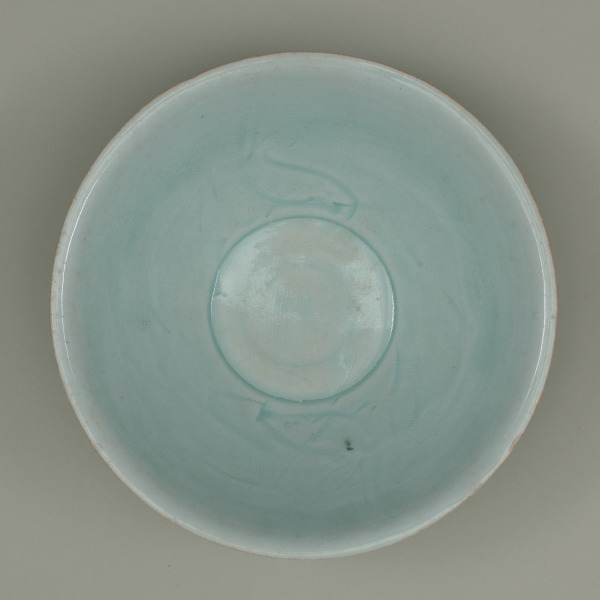 Deep Bowl with Carved Fish Design