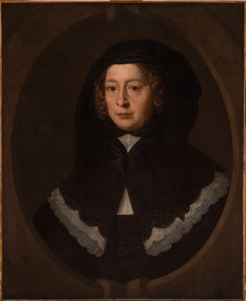 PORTRAIT OF A WOMAN WITH A BLACK HOOD