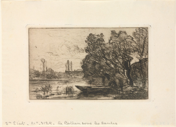 VILLE D'AVRAY: BOAT UNDER THE WILLOWS (MORNING EFFECT)