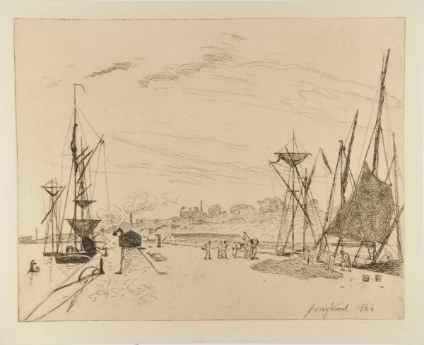 VIEW OF THE RAILROAD DOCK AT THE PORT OF HONFLEUR