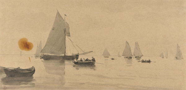 Study for “Departure of the Fishing Fleet from Villerville”