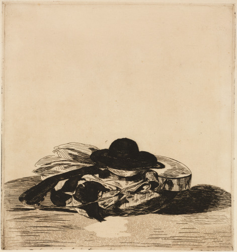 HAT AND GUITAR: FRONTISPIECE FOR THE EDITION OF FOURTEEN ETCHINGS
