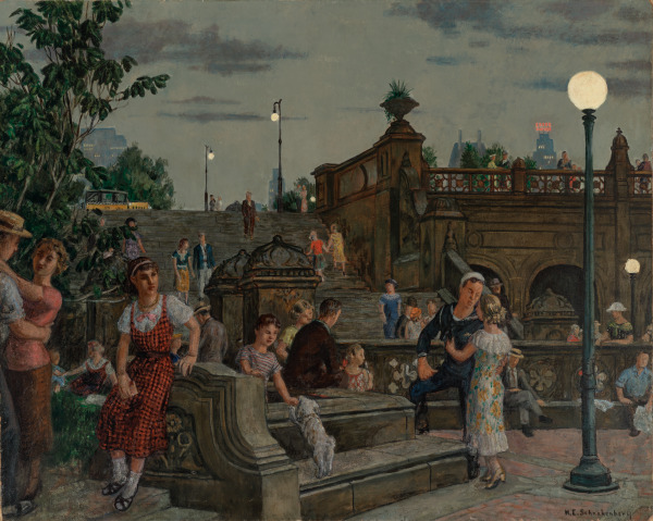 SUMMER EVENING, BETHESDA FOUNTAIN, CENTRAL PARK