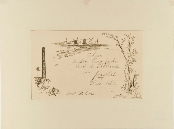 TITLE PLATE FROM THE SERIES "CAHIER DE SIX EAUX-FORTES, VUES DE HOLLANDE"