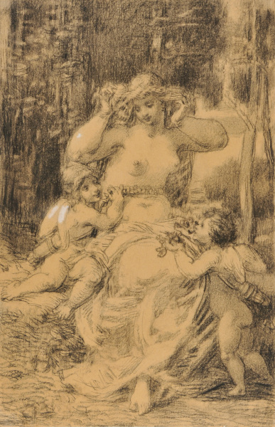 Maiden with Putti