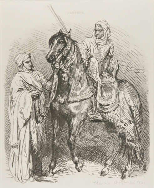 ARAB MOUNTING (ARAB HORSEMAN LEAVING FOR WAR)
