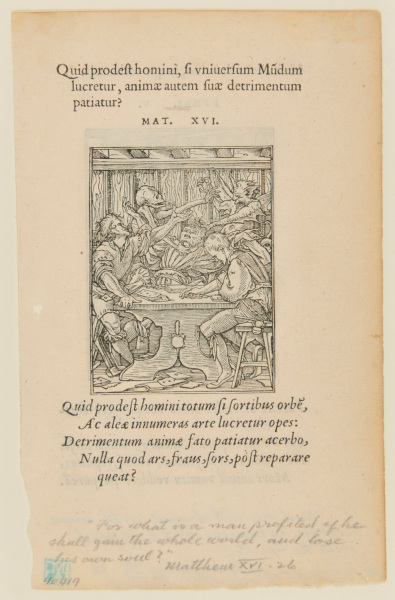 THE GAMBLER (RECTO); THE DRUNKARD (VERSO)