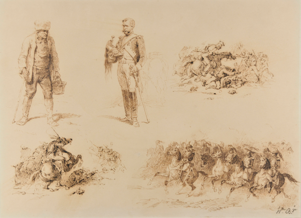 Military Sketches [5 drawings]