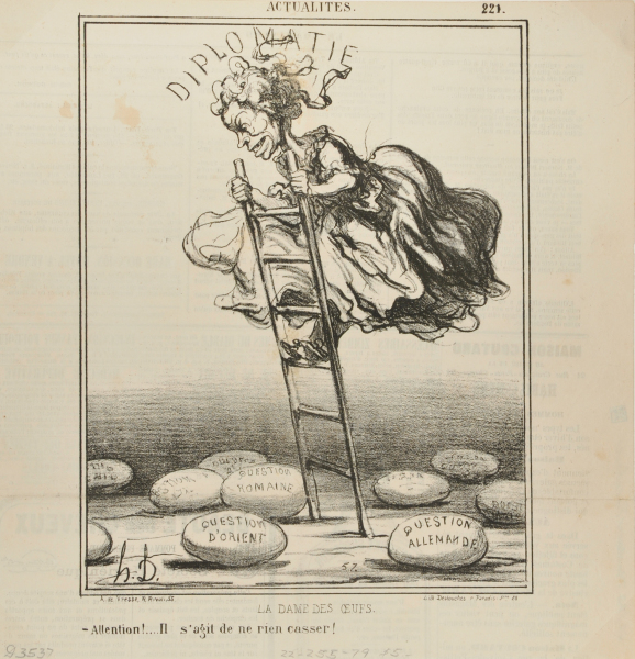 THE LADY OF THE EGGS. WATCH OUT! IT'S IMPORTANT NOT TO BREAK ANY OF THEM!