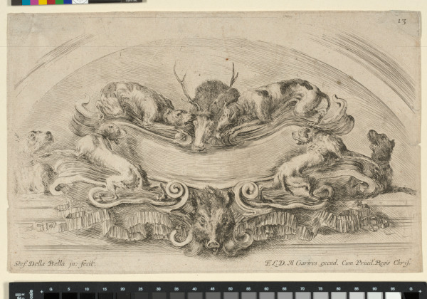 Plate 13 from the series “Raccolta di varii cappriccii et nove invention di cartelle et ornamenti”