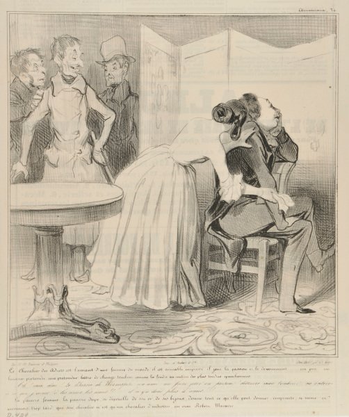 THE CHEVALIER DES ADRETS IS THE LOVER OF A WOMAN OF THE WORLD. HE IS AMIABLE AND FERVENT, HE PRETENDS TO BE PASSIONATE AND DEVOTED... ONE DAY, AN ALLEGED BAILIFF AND AN ALLEGED BILL OF EXCHANGE FALL LIKE A CLAP OF THUNDER INTO THE MIDST OF THE MOST TENDER EFFUSION OF FEELING... "OH! MY GOD!! THE BARON DE WORMSPIRE, A SO-CALLED FRIEND, HAS HAD THE IMPUDENCE TO HAVE ME THROWN INTO PRISON... HE'S RUINED MY GOOD FORTUNE, SEPARATED ME FROM WHAT I LOVE