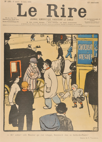 HE! COCHER! VOILÀ MONSIEUR QUI S'EST ÉCHAPPÉ. RAMENEZ-LE DONC AU JARDIN-DES-PLANTES!