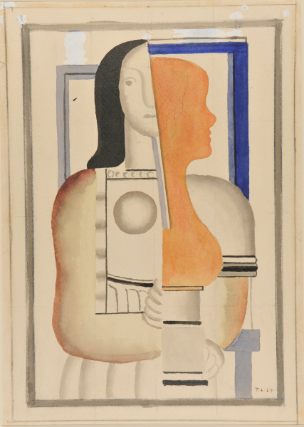 WOMAN CARRYING A STATUETTE