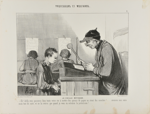 THE OLD METHOD. - AH, HOW VERY FUNNY.... SO YOU ARE PLANNING TO SPEND THE REST OF YOUR LIFE TYING PAPER TAILS TO THE BACK OF SOME FLIES!... LET ME SEE YOUR HANDS... AND YOU'LL ONLY PULL THEM BACK, WHEN I TELL YOU SO!