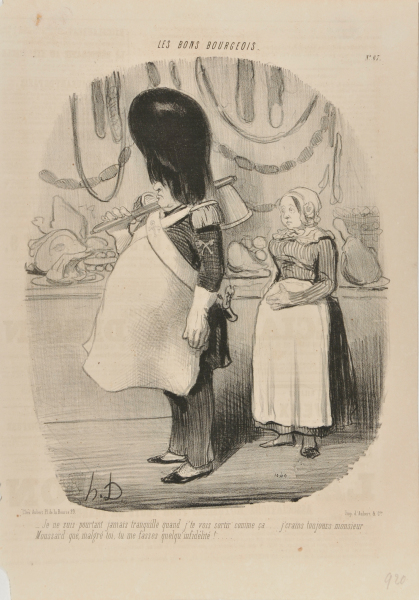 I'M NEVER CALM WHEN I SEE YOU GO OUT LIKE THIS... I AM ALWAYS AFRAID, MONSIEUR MOUSSARD, THAT YOU MAY BE INFIDEL.