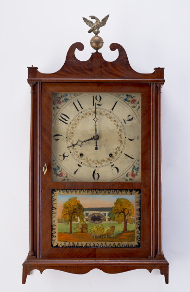 Pillar and Scroll Shelf Clock