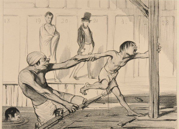 COME HERE PORPOISE; LOOK AT THIS POODLE... WANTS TO BE A SAILOR AND MAKES LITTLE BOATS FROM NUTSHELLS AND IS AFRAID IN THE PUBLIC BATH.