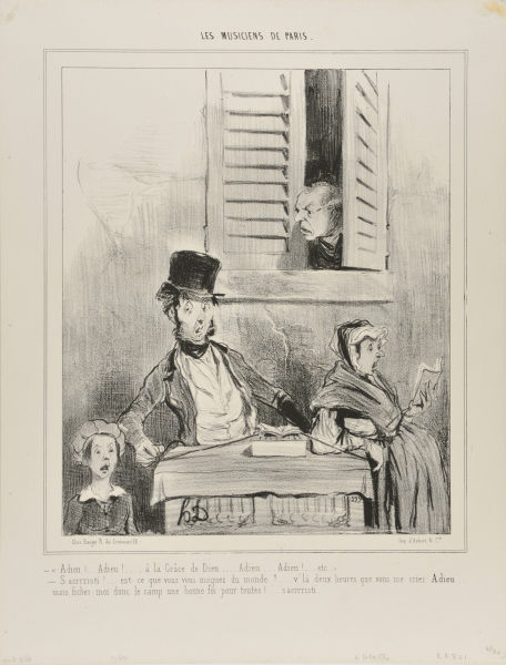 ADIEU! ADIEU! IN THE NAME OF GOD, ADIEU! ADIEU! - WOULD YOU STOP THIS! YOU CANNOT BE SERIOUS. FOR THE LAST TWO HOURS YOU ARE SHOUTING ADIEU... WHY DON'T YOU FINALLY GO!