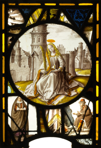 St. Barbara before a Cityscape