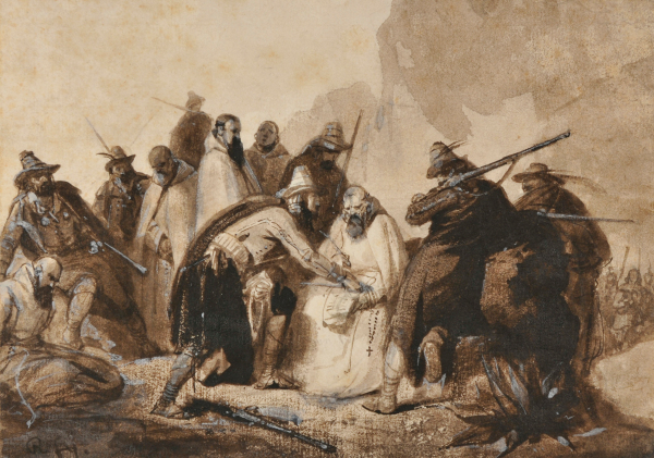 Bandits from Abruzzi Attacking Monks