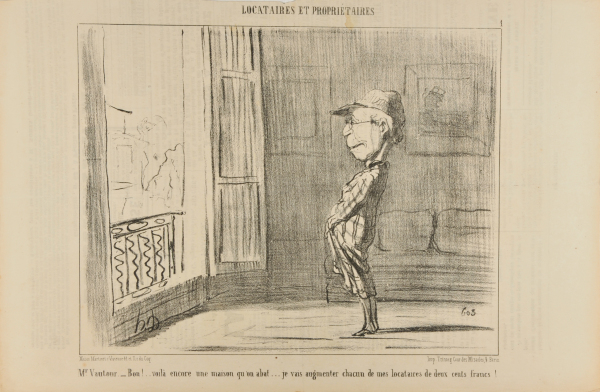 MR. VAUTOUR: MARVELLOUS, ANOTHER HOUSE BEING DEMOLISHED... I'LL BE ABLE TO INCREASE THE RENT BY ANOTHER 200 FRANCS.