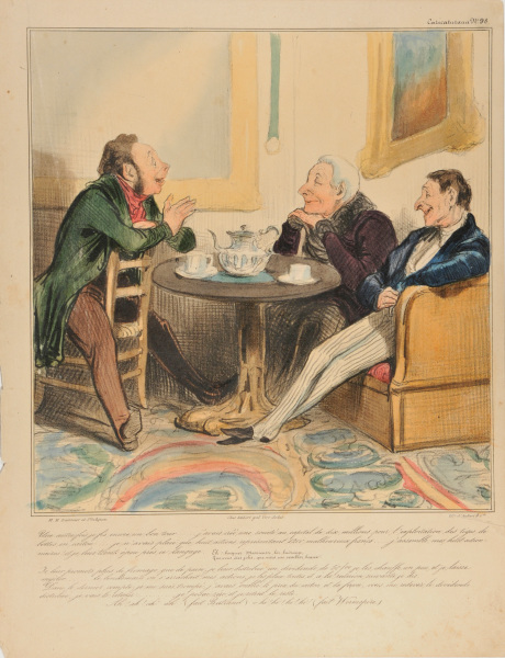 THE OTHER DAY, I PULLED OFF ANOTHER SMART TRICK... I HAD SET UP A FIRM WITH A CAPITAL OF TEN MILLION FRANCS TO EXPLOIT TOP BOOTS IN CARDBOARD ... I HAD PLACED ONLY EIGHT SHARES WORTH A PETTY 1200 FRANCS... I CALLED TOGETHER MY EIGHT SHAREHOLDERS AND HELD FORTH IN SOMETHING LIKE THE FOLLOWING MANNER: "AH! GOOD-DAY YE STROLLING GENTLEMEN, HOW HANDSOME YOU ARE, HOW FINE YOU SEEM!" I PROMISED THEM MORE CHEESE THAN BREAD, I GAVE THEM A 50% DIVIDEND, I
