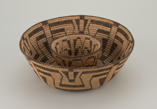 Basket with Smaller Attached Basket Inside