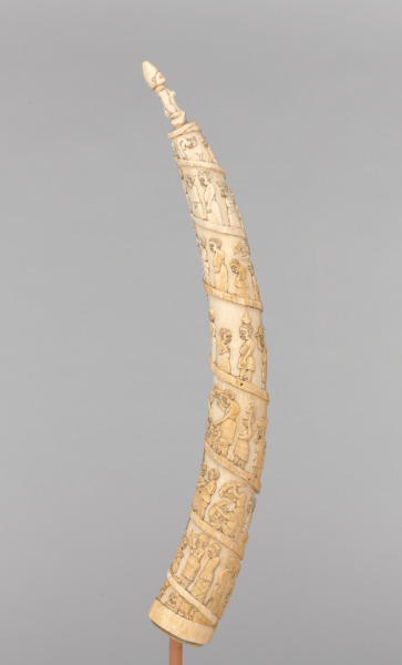 Tusk Carved in Relief