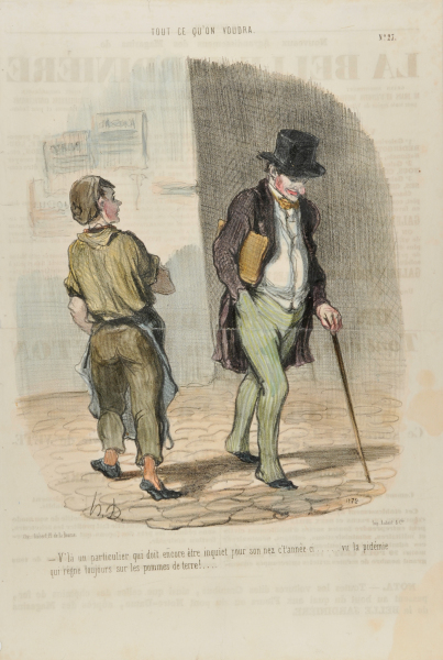 ANOTHER ONE WHO NEEDS TO WORRY ABOUT HIS NOSE THIS YEAR, SINCE THE POTATO-EPIDEMIC IS STILL GOING ON.