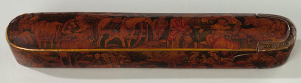 Pen Box Decorated with Figural Scenes