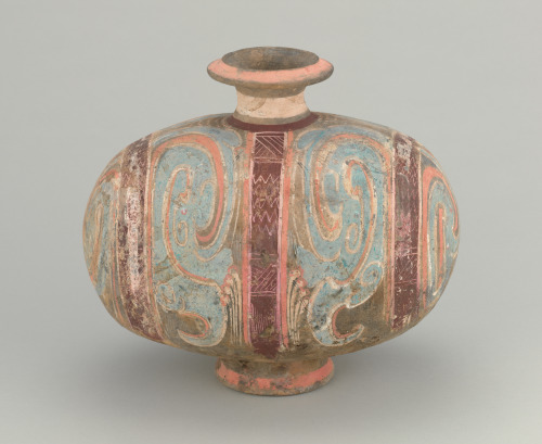 Cocoon-Form Jar with Later Decoration