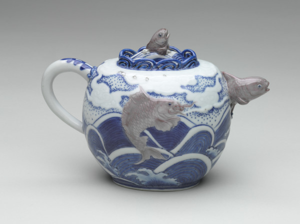 Teapot Decorated with Five Leaping Carp