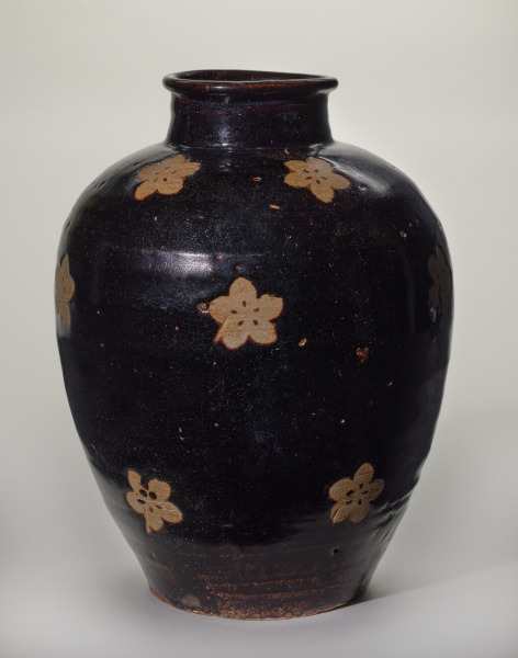 Wine Jar Decorated with Biscuit-Reserved Plum Blossoms