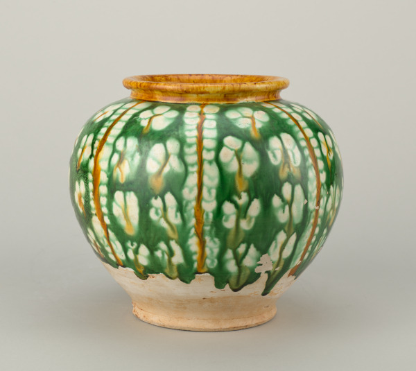 Jar Decorated with Resist Motif