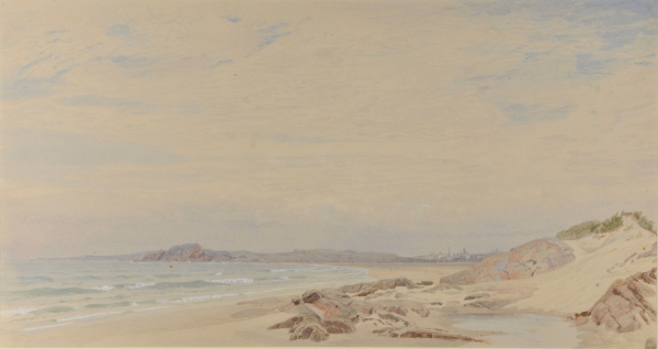 Beach on Narragansett Bay [probably near Newport]