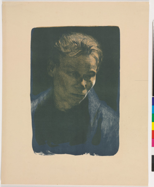 Working Woman in Blue Shawl