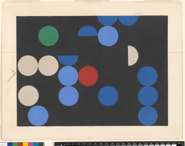 CIRCLES AND SEMICIRCLES ON BLACK GROUND