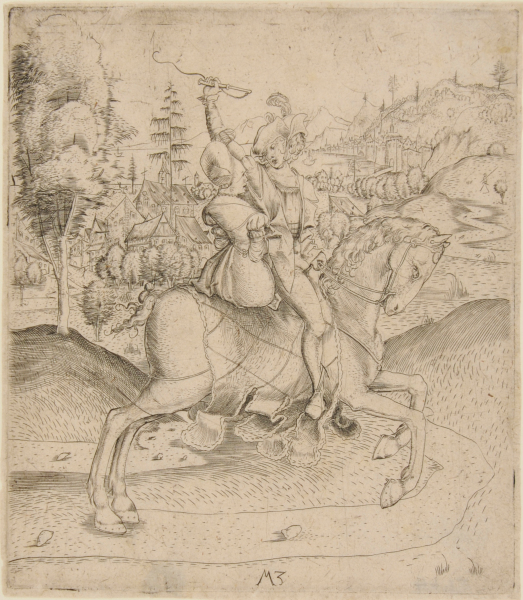 Knight and Lady on Horseback