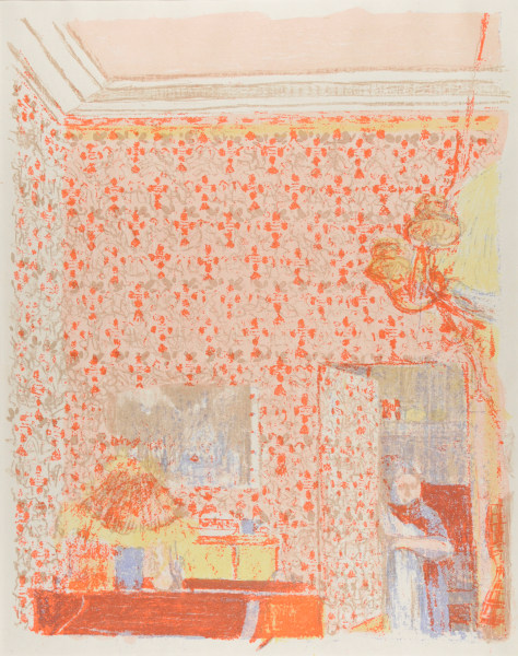 Interior with Rose Wallpaper I