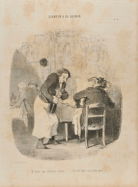 DON'T PAY ATTENTION, SIR, I AM ONLY SERVING YOUR BEER!