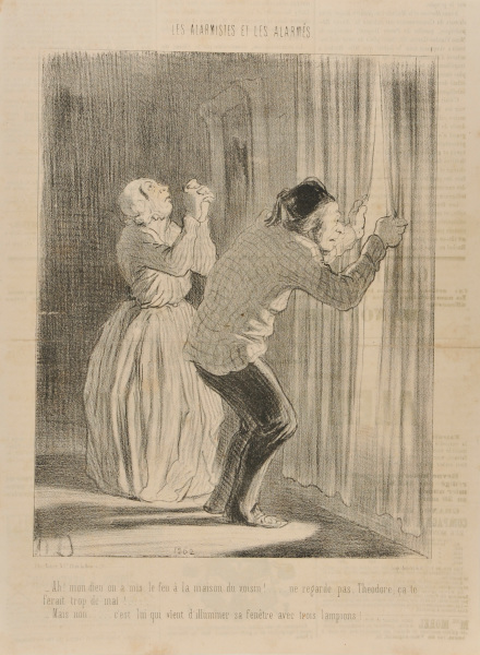 OH MY GOD, OUR NEIGHBOR'S HOUSE HAS CAUGHT FIRE! DON'T LOOK, THEODORE, THIS WOULD BE TOO PAINFUL! - NO, NO, IT WAS HE HIMSELF WHO PLACED THREE LITTLE LANTERNS IN HIS WINDOW.