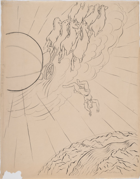 THE FALL OF PHAETON. PRELIMINARY DRAWING FOR JOSEPH GAVORSE, 'THE STORY OF PHAETON, SON OF APOLLO'