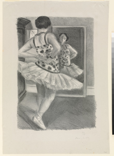 DANCER REFLECTED IN MIRROR