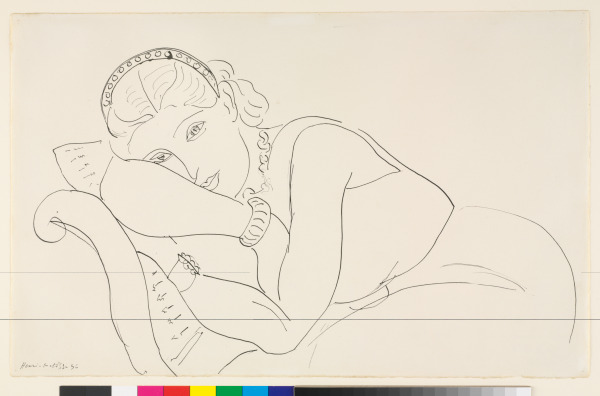 RESTING WOMAN WEARING TIARA