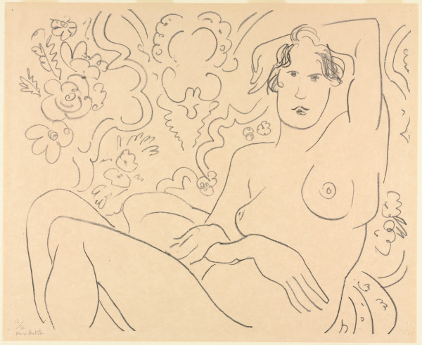 SEATED NUDE, LEFT ARM ON HEAD