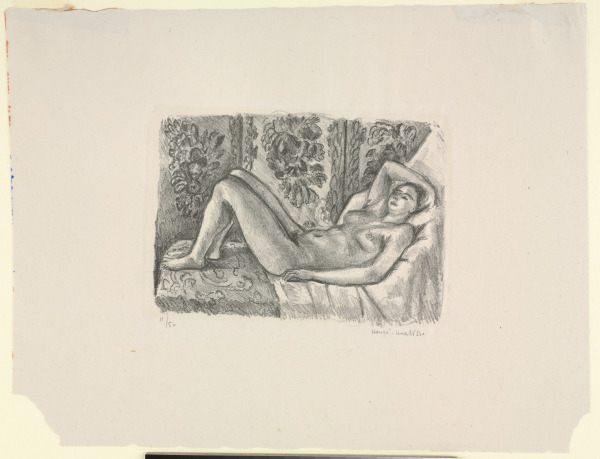 RECLINING NUDE WITH LOUIS XIV SCREEN