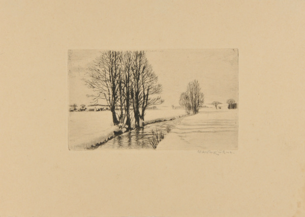 Winter Landscape with Stream