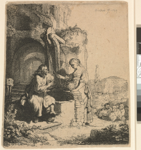 CHRIST AND THE WOMAN OF SAMARIA AMONG RUINS