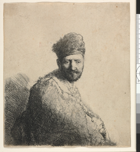 BEARDED MAN, IN A FURRED ORIENTAL CAP AND ROBE